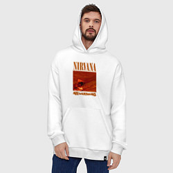 Толстовка-худи оверсайз Nirvana nevermind rad, цвет: белый — фото 2