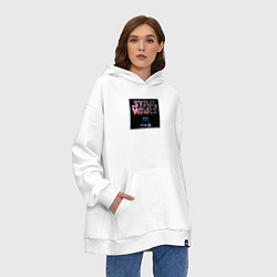 Толстовка-худи оверсайз Звёздные войны надпись вейдер, цвет: белый — фото 2