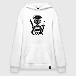 Толстовка-худи оверсайз Повар аниме, цвет: белый