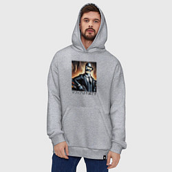 Толстовка-худи оверсайз Бендер - мафия бессмертна, цвет: меланж — фото 2