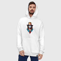 Толстовка-худи оверсайз Джонни Депп мистика pop art, цвет: белый — фото 2