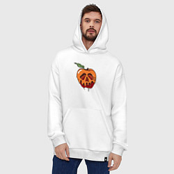 Толстовка-худи оверсайз Мёртвое яблочко, цвет: белый — фото 2