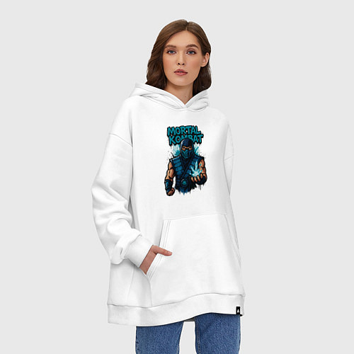 Худи оверсайз Sub-zero graffiti / Белый – фото 3