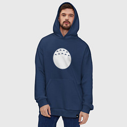 Толстовка-худи оверсайз Живот Тоторо, цвет: тёмно-синий — фото 2