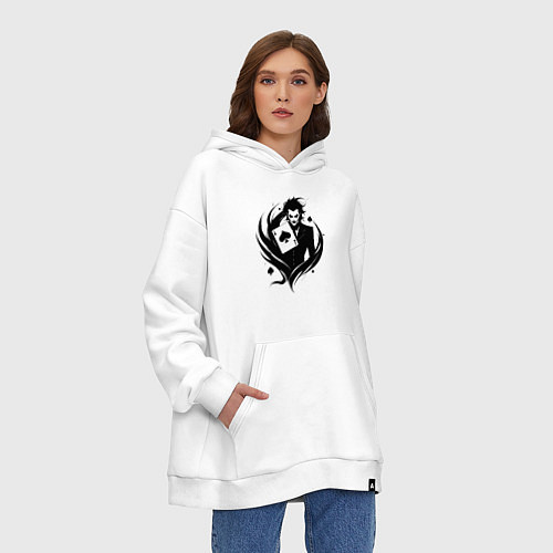 Худи оверсайз Аниме джокер и туз пик / Белый – фото 3