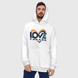Толстовка-худи оверсайз Логотип Love Parade, цвет: белый — фото 2