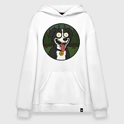 Толстовка-худи оверсайз Mr Pickles dog, цвет: белый