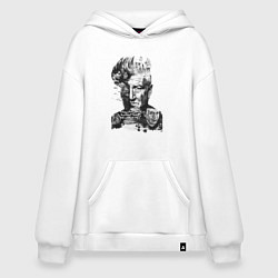 Толстовка-худи оверсайз Lynch Universe, цвет: белый