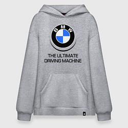 Толстовка-худи оверсайз BMW Driving Machine, цвет: меланж