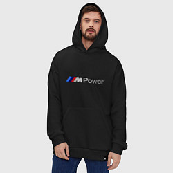 Толстовка-худи оверсайз BMW M Power, цвет: черный — фото 2