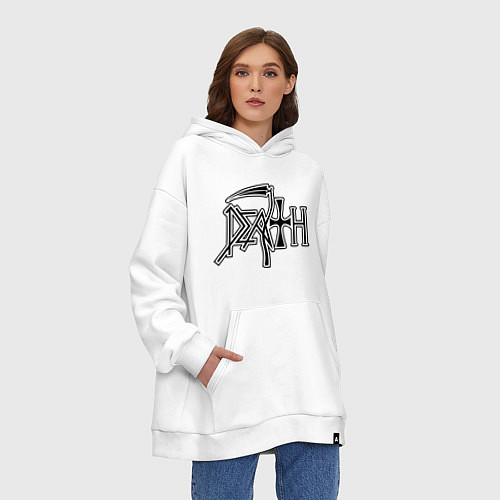 Худи оверсайз Death (смерть) / Белый – фото 3