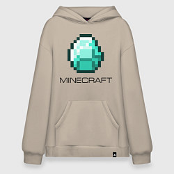 Толстовка-худи оверсайз Minecraft Diamond, цвет: миндальный