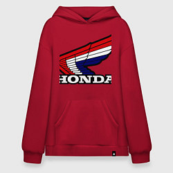 Толстовка-худи оверсайз Honda, цвет: красный