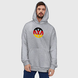 Толстовка-худи оверсайз Wolksvagen, цвет: меланж — фото 2