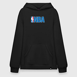 Толстовка-худи оверсайз NBA, цвет: черный