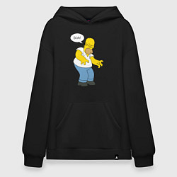 Толстовка-худи оверсайз D'oh mood, цвет: черный