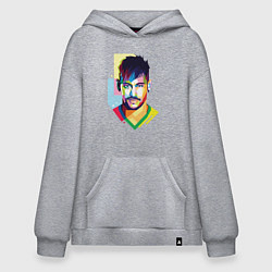 Толстовка-худи оверсайз Neymar: fun-art, цвет: меланж