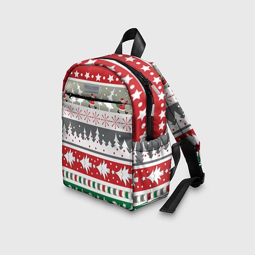 Детский рюкзак Новогодний орнамент / 3D-принт – фото 3