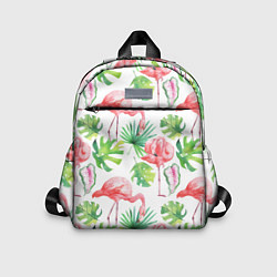 Детский рюкзак Фламинго в тропиках, цвет: 3D-принт