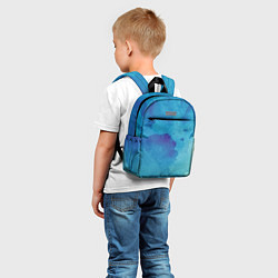 Детский рюкзак Синяя акварель, цвет: 3D-принт — фото 2