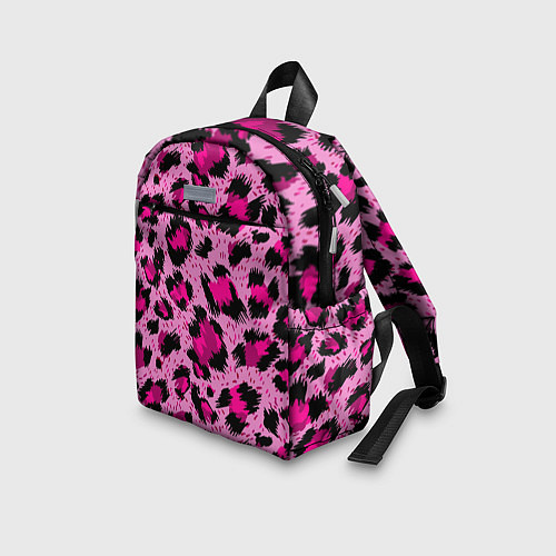 Детский рюкзак Розовый леопард / 3D-принт – фото 3