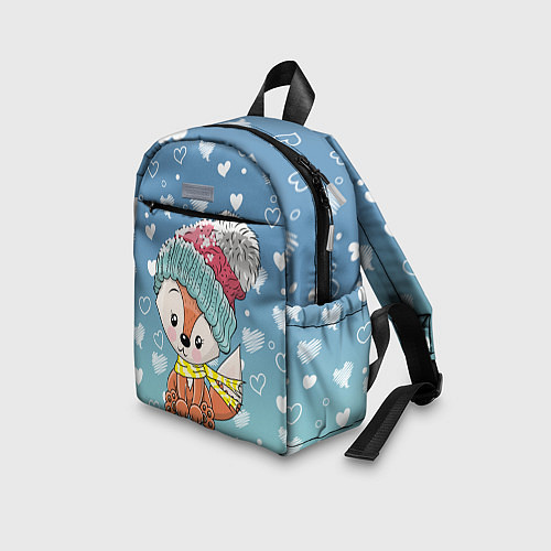 Детский рюкзак Зимняя лисичка / 3D-принт – фото 3