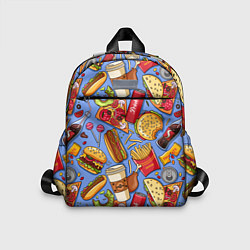 Детский рюкзак Fastfood Life, цвет: 3D-принт