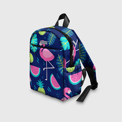 Детский рюкзак Фруктовый фламинго / 3D-принт – фото 3