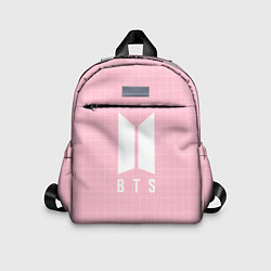 Детский рюкзак BTS: Pink Grid, цвет: 3D-принт