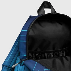 Детский рюкзак PUBG: Blue Hexagons, цвет: 3D-принт — фото 2