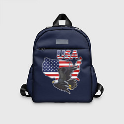 Детский рюкзак USA - flag and eagle, цвет: 3D-принт
