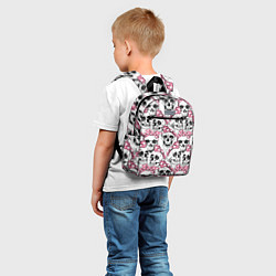 Детский рюкзак Черепа в розовых платках, цвет: 3D-принт — фото 2