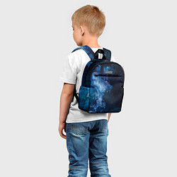 Детский рюкзак Синий космос, цвет: 3D-принт — фото 2
