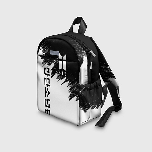 Детский рюкзак BTS: White & Black / 3D-принт – фото 3
