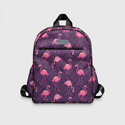 Детский рюкзак Фиолетовые фламинго, цвет: 3D-принт