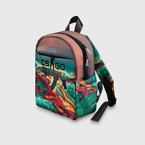 Детский рюкзак CS GO logo abstract / 3D-принт – фото 3