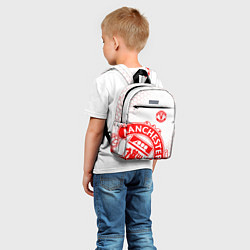 Детский рюкзак Манчестер Юнайтед white, цвет: 3D-принт — фото 2