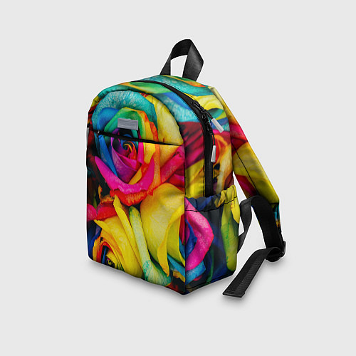 Детский рюкзак Разноцветные розы / 3D-принт – фото 3