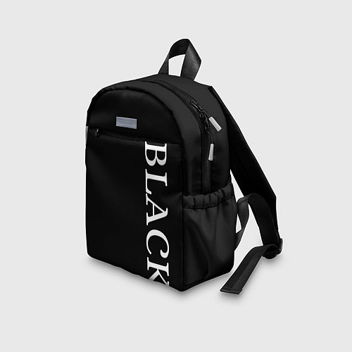 Детский рюкзак Чёрная футболка с текстом / 3D-принт – фото 3