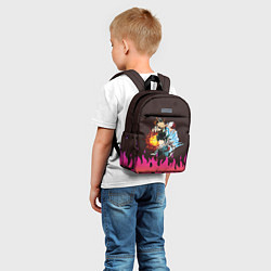 Детский рюкзак MY HERO ACADEMIA разноцветное пламя, цвет: 3D-принт — фото 2