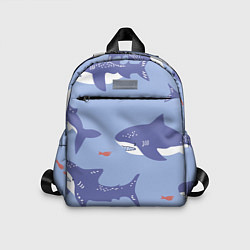 Детский рюкзак Акулий косяк, цвет: 3D-принт
