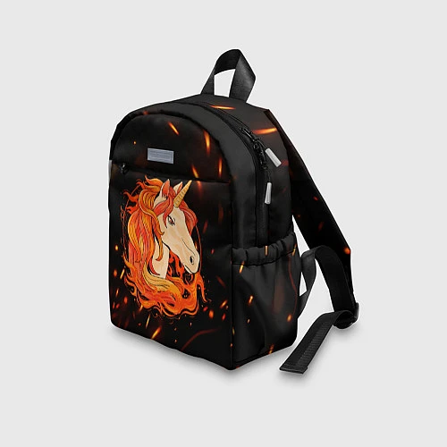 Детский рюкзак Огненный единорог / 3D-принт – фото 3