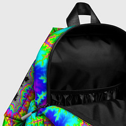 Детский рюкзак Фрактальная кислотная черная дыра - множество Манд, цвет: 3D-принт — фото 2
