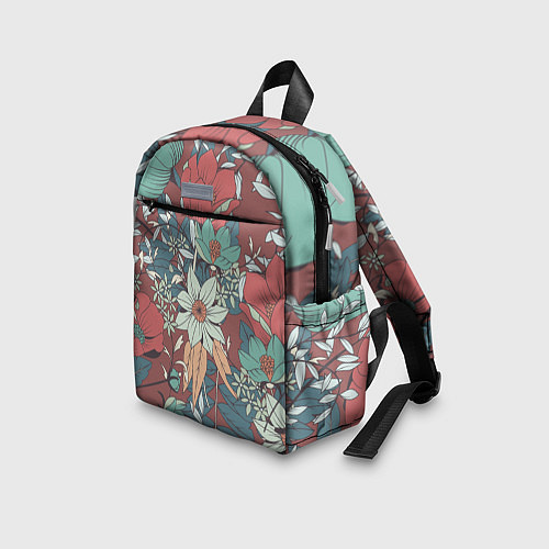 Детский рюкзак Цветочный арт / 3D-принт – фото 3