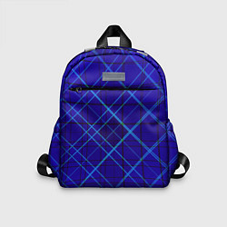 Детский рюкзак Сине-черная геометрия 3D, цвет: 3D-принт