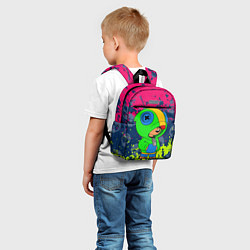 Детский рюкзак Brawl Stars Leon краски, цвет: 3D-принт — фото 2