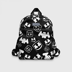 Детский рюкзак Marshmello ЧБ, цвет: 3D-принт