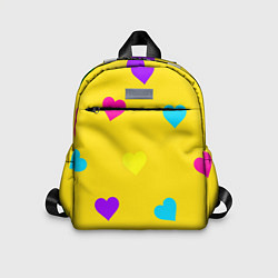 Детский рюкзак СЕРДЕЧКИ, цвет: 3D-принт