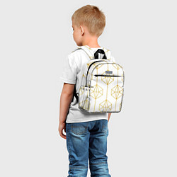 Детский рюкзак Геометрический орнамент золото, цвет: 3D-принт — фото 2