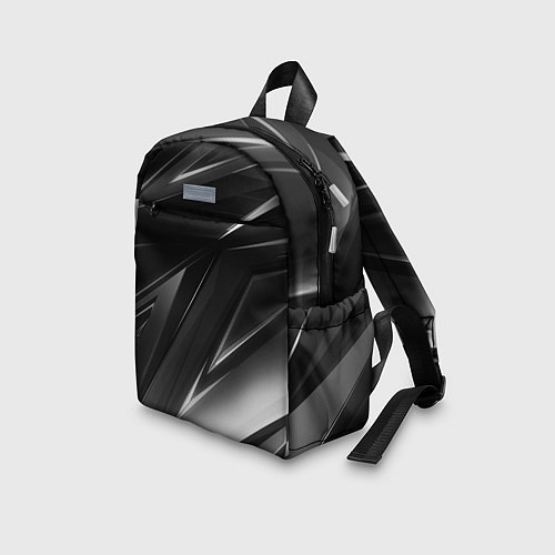 Детский рюкзак GEOMETRY STRIPES BLACK & WHITE / 3D-принт – фото 3